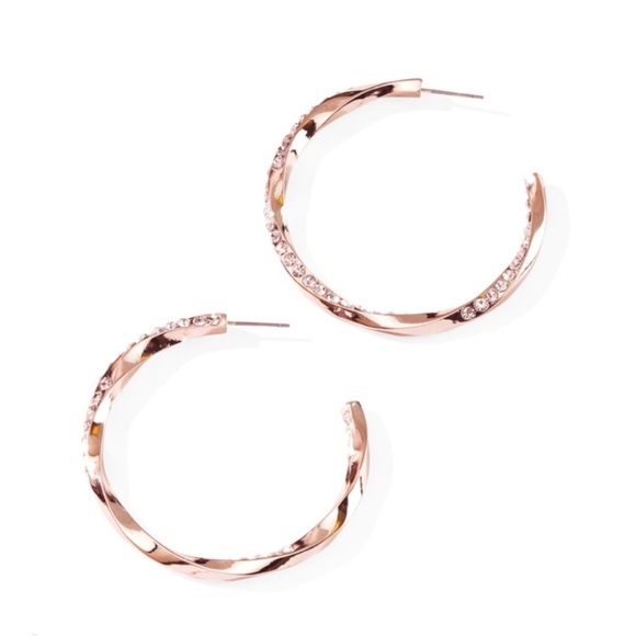 Park Lane Jewelry - Elegant Rose Gold Hoop Earrings - Park Lane